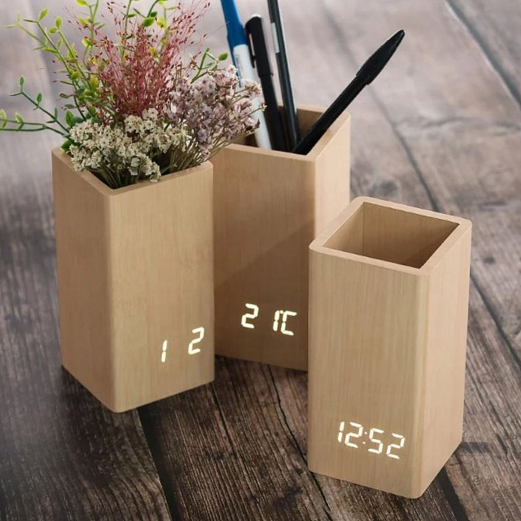 Wooden Digital Alarm Clock