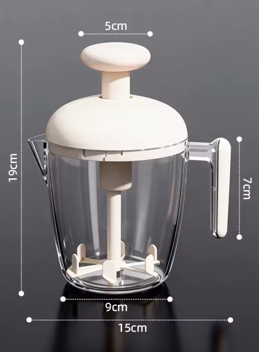 Multi-Functional Press-and-Stir Egg Beater