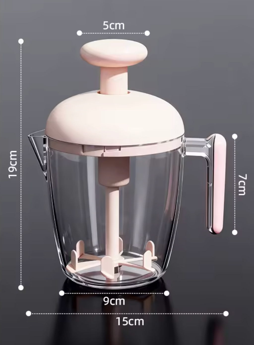 Multi-Functional Press-and-Stir Egg Beater
